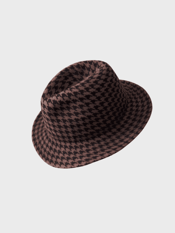 Fedora hat in pied-de-poule