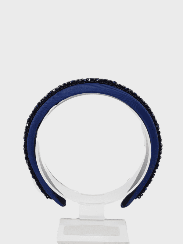 Satin headband in blue