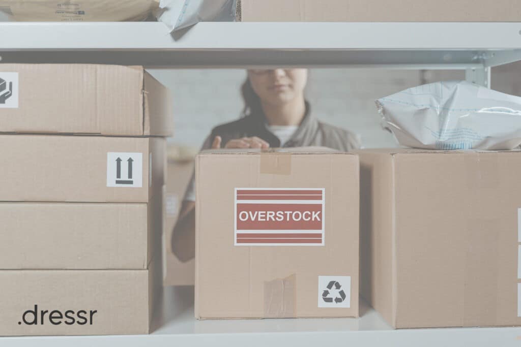 Fashion overstock box labelled