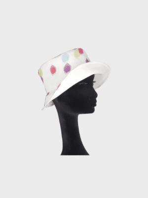 Bucket hat with pastel spots