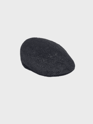 Ascot cap in papyrus in dark blue