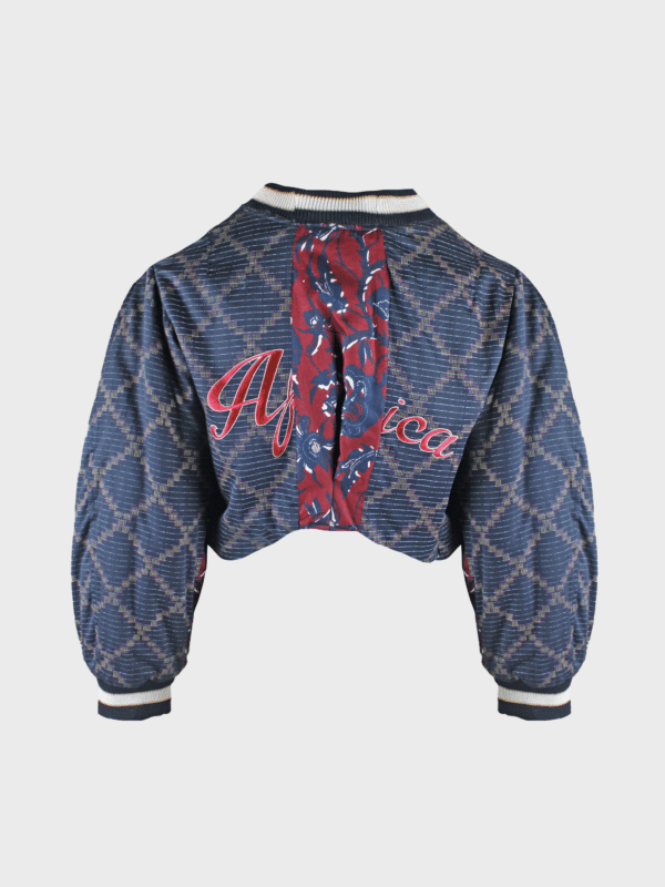 Cropped patchwork Bomber
