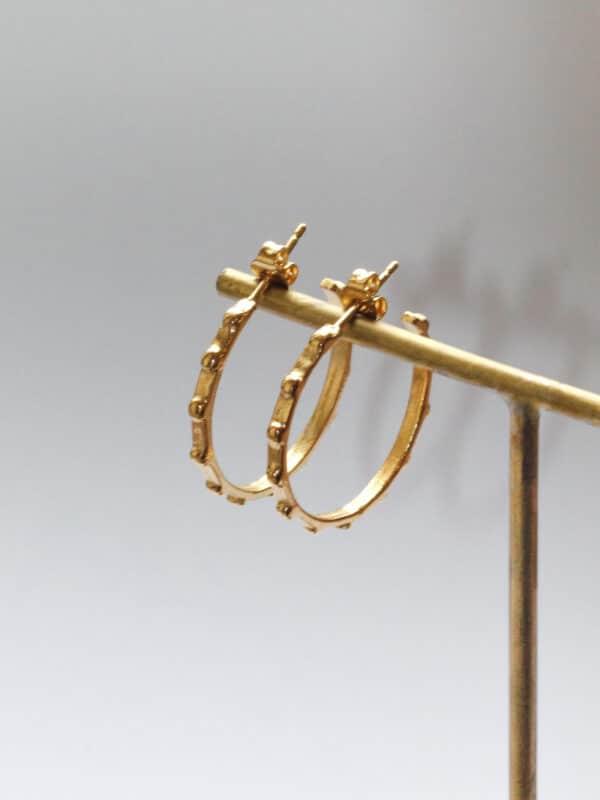 Gold Royal Hoops & Crown Cuff - Set of 3