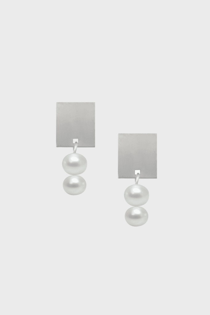 Double Pearl Earrings by AR.M - Dressr