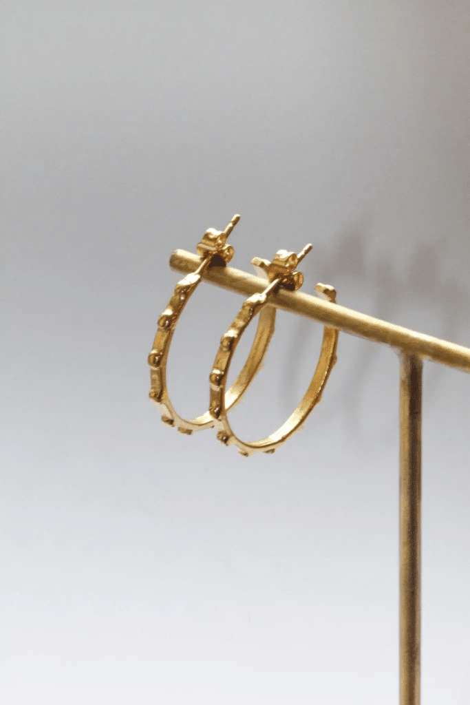 Gold Royal Hoops & Crown Cuff – Set of 3 by LAURE DE MEES - Dressr