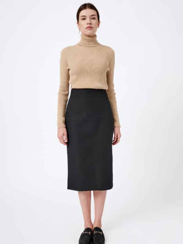 High-waist pencil skirt