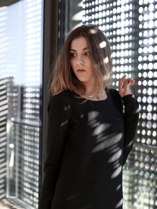Back zipper dress