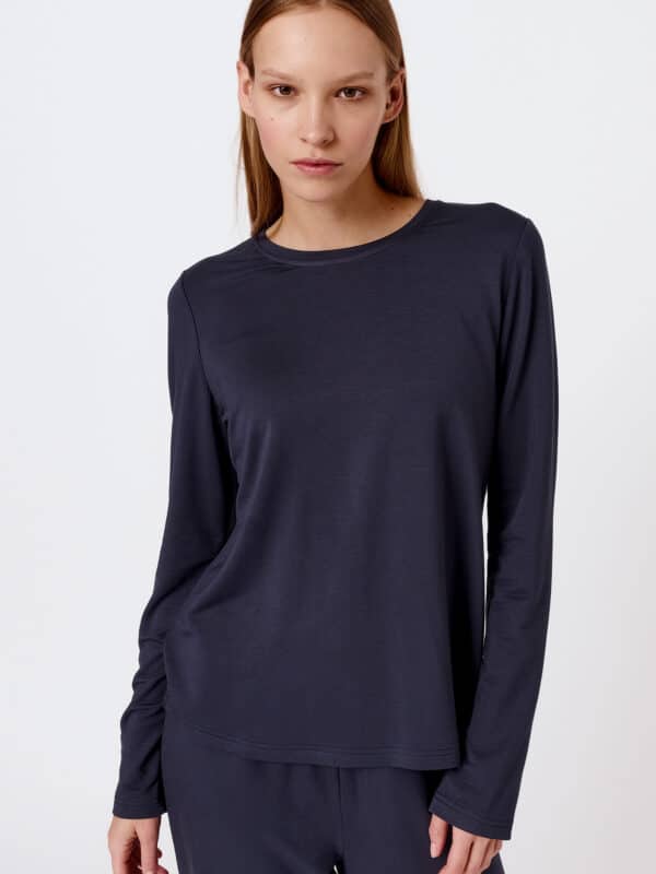 Long-sleeved lounge pyjama top