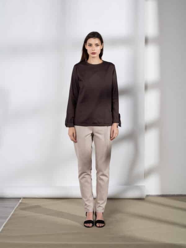 Chocolate brown blouse