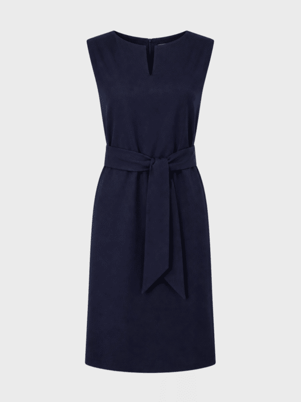 Belted sleeveless dress