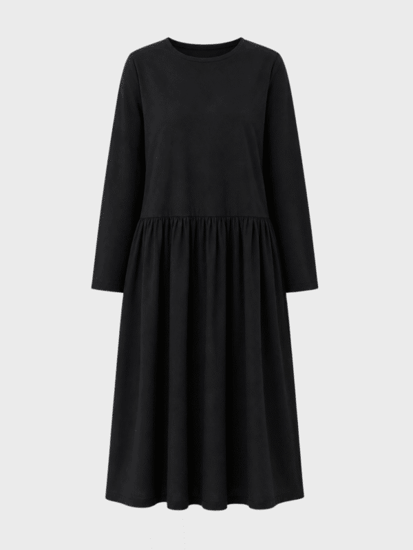 Frilled sleeveless midi dress
