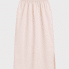 Sateen long side cut skirt