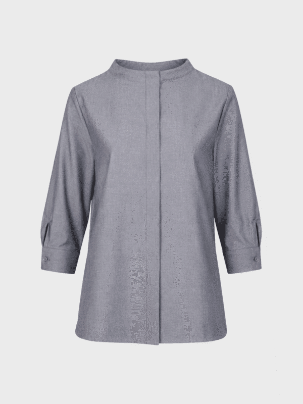 Standing neckline blouse