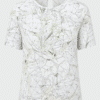 Straight neckline detail blouse