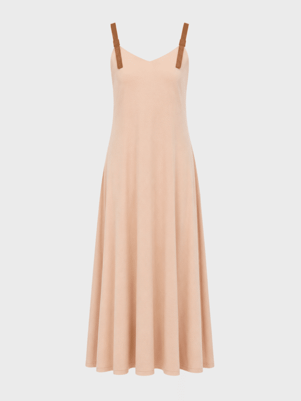 Strap detail tencel dress
