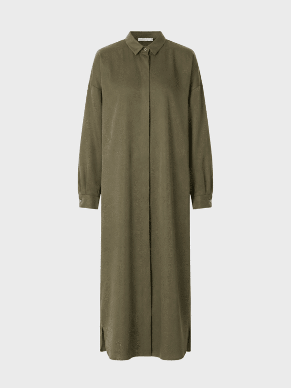Tencel long shirt dress