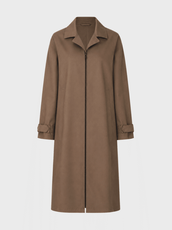 Water-resistant standing collar coat