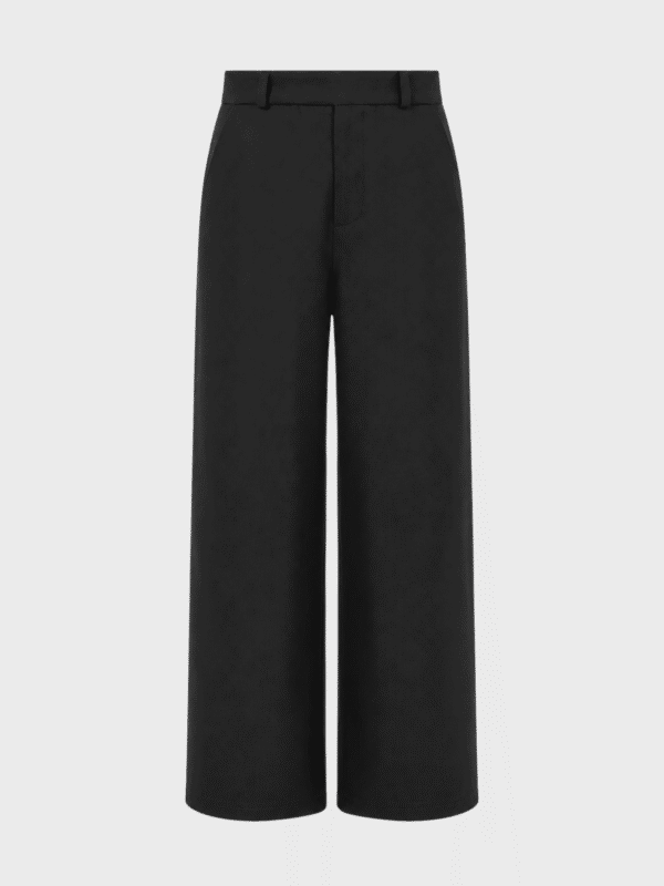 Wide-leg twill trousers