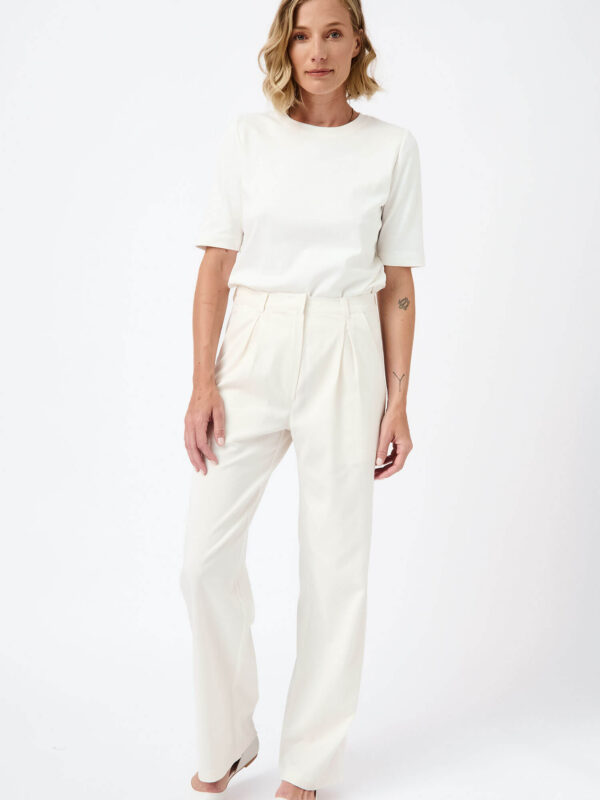 High-waisted pleat trousers