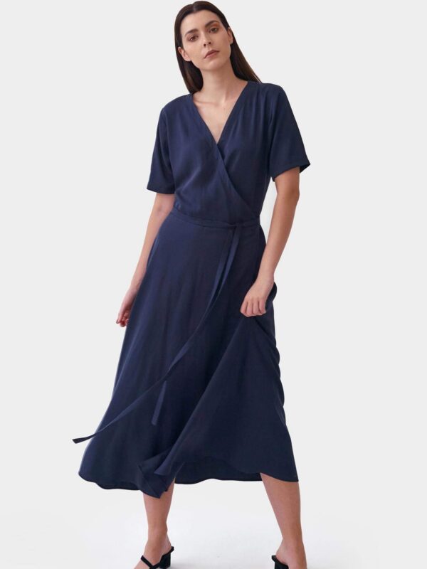 Tencel wrap dress